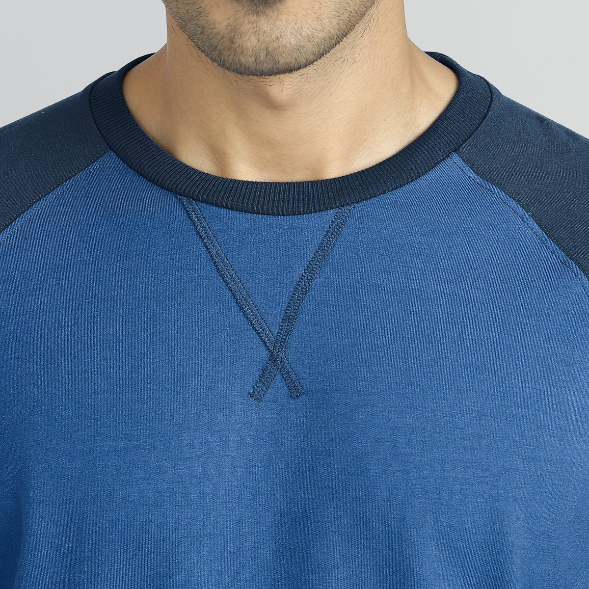 Quest French Terry Cotton Blend Sweatshirts Atlas Blue