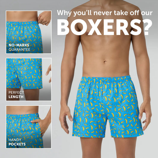 Remix Cotton Boxers Banana Blue - XYXX Crew