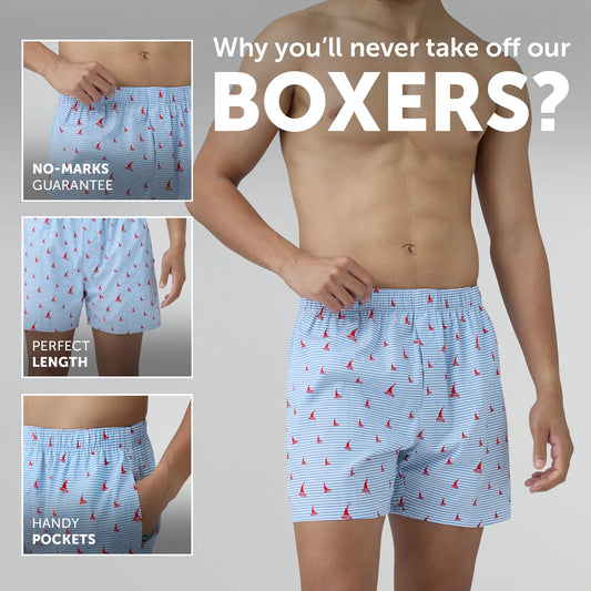 Remix Cotton Boxers Sailor Blue - XYXX Crew