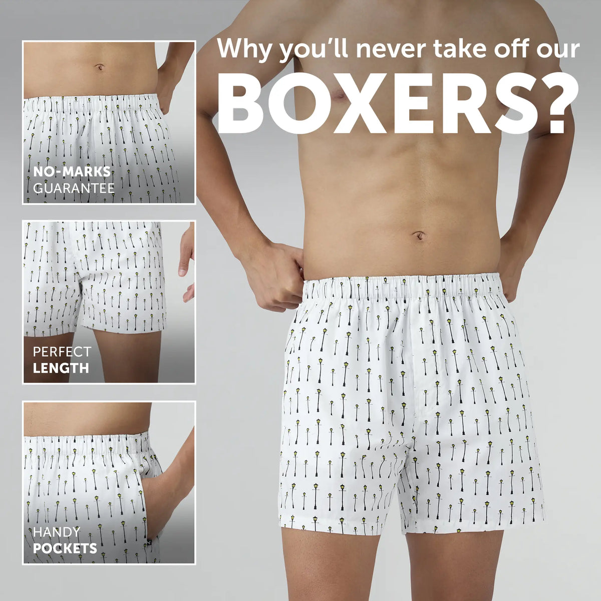 Remix Cotton Boxers Streetlight White - XYXX Crew