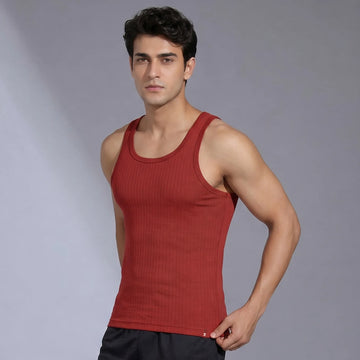 Nova Round Neck Racer Back Vest Rio Red