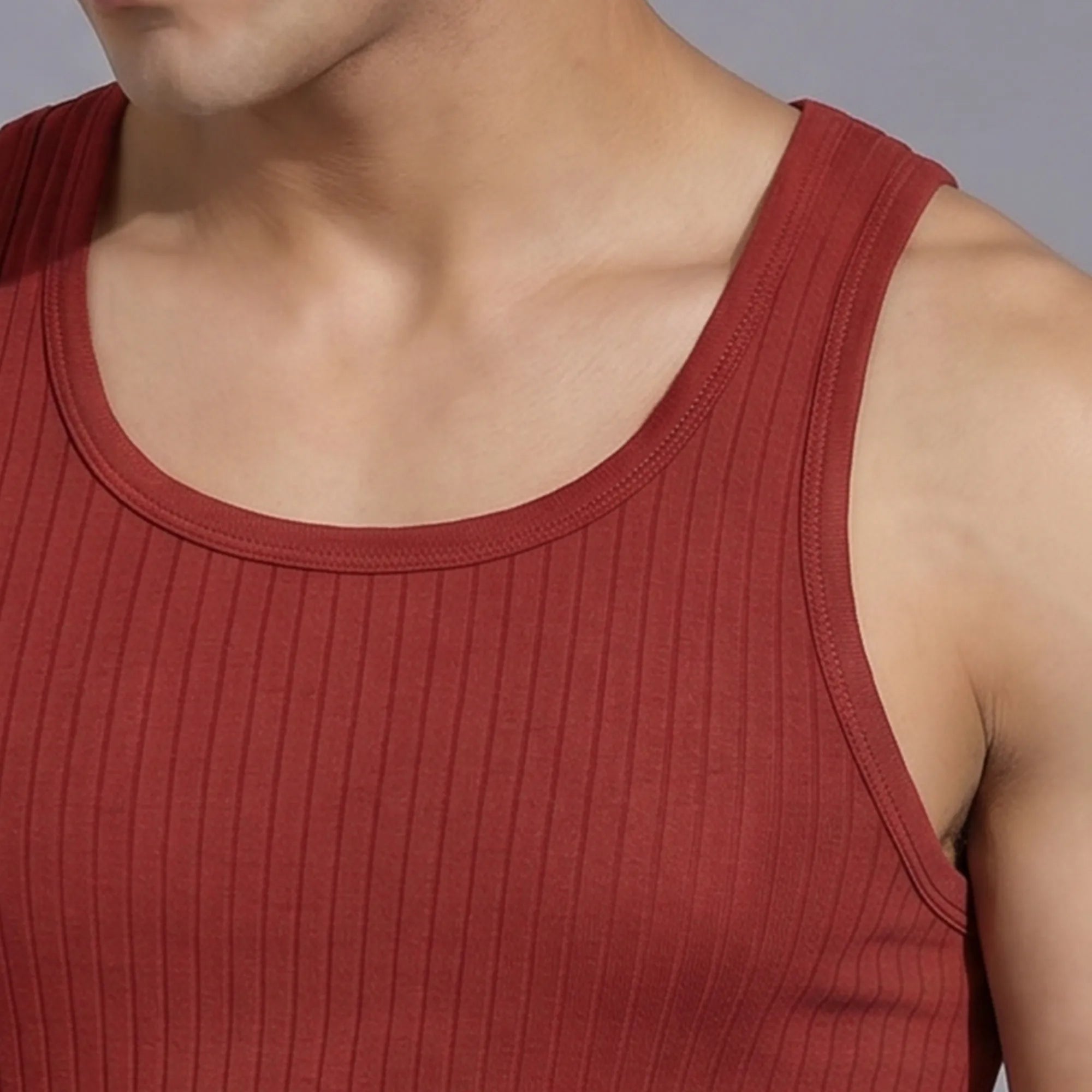 Nova Round Neck Racer Back Vest Rio Red