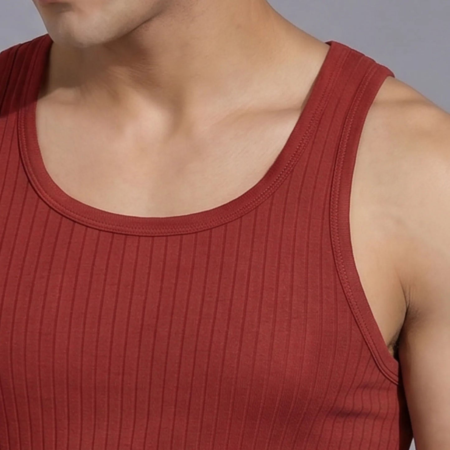 Nova Round Neck Racer Back Vest Rio Red