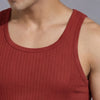 Nova Round Neck Racer Back Vest Rio Red