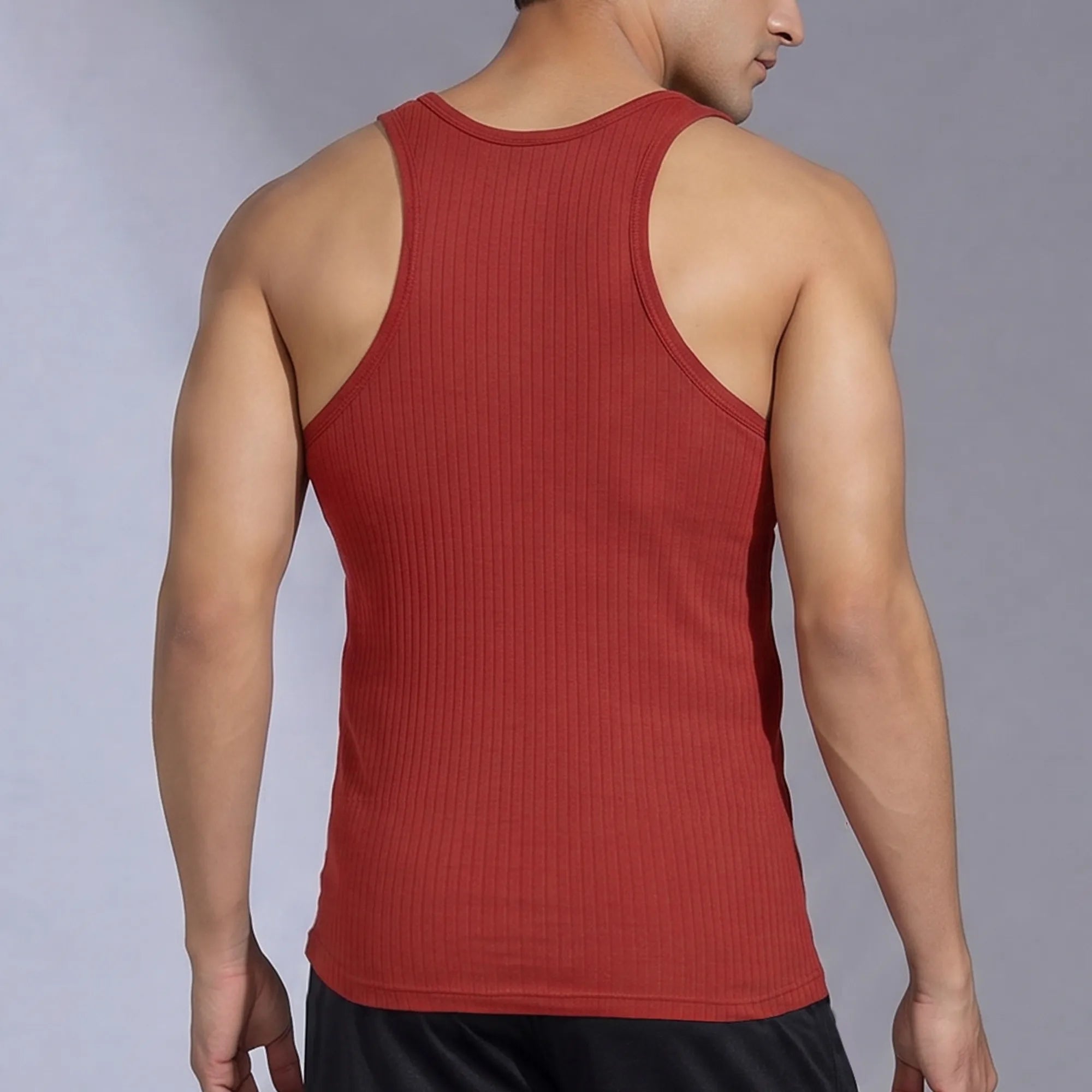 Nova Round Neck Racer Back Vest Rio Red