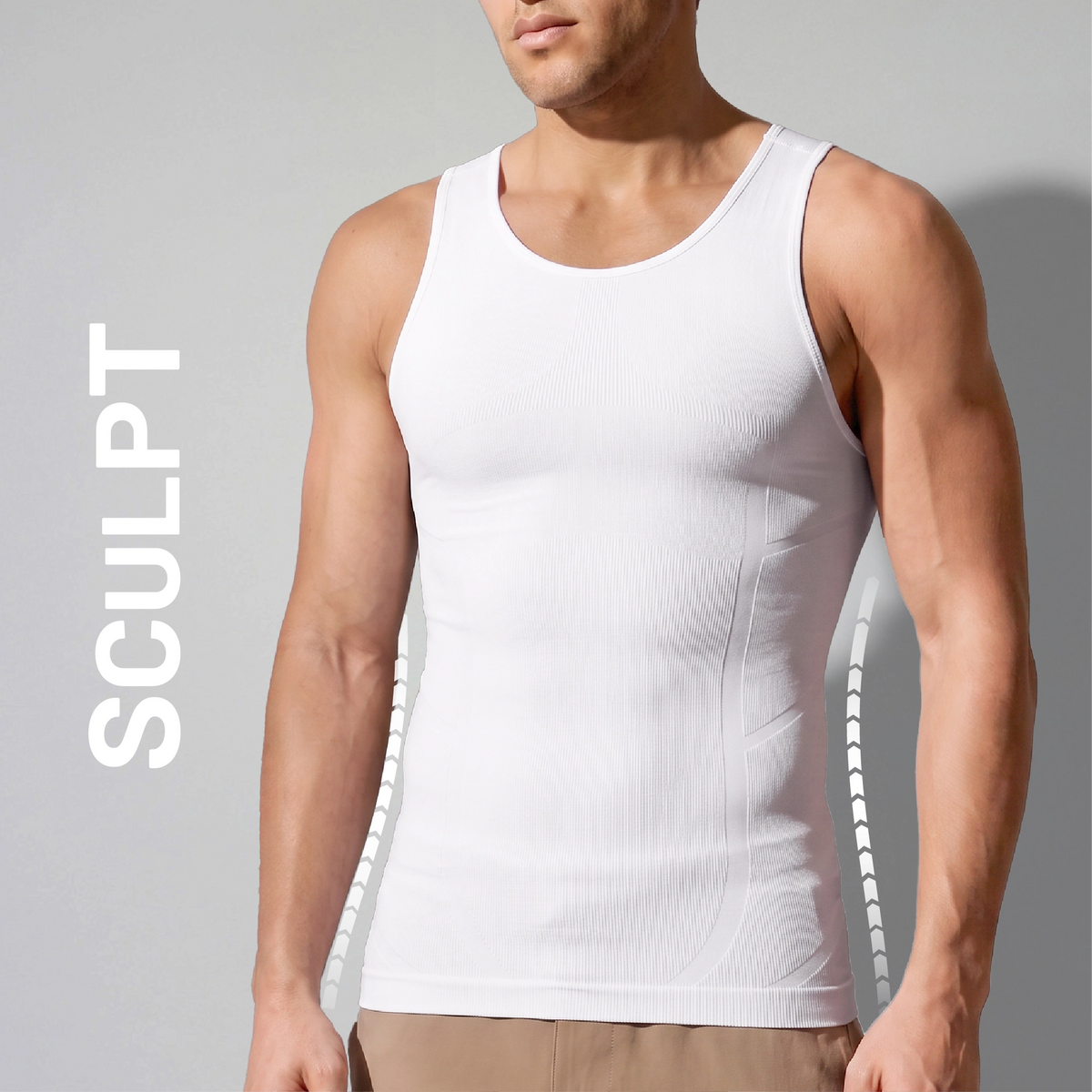 Sculpt Shapewear Vest - Polar White