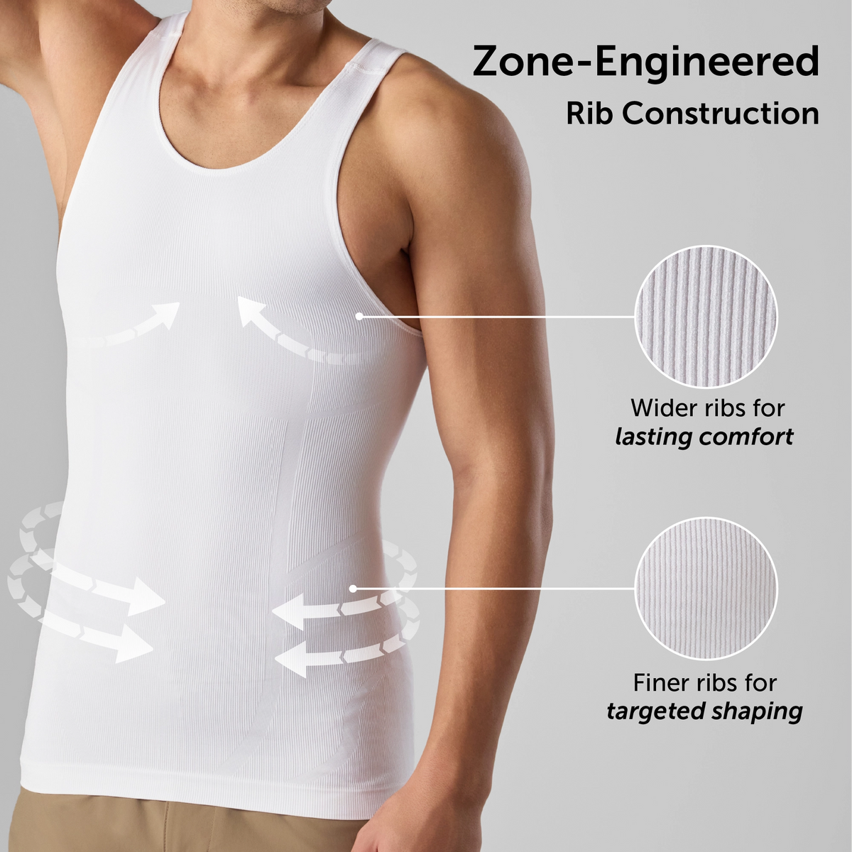Sculpt Shapewear Vest - Polar White