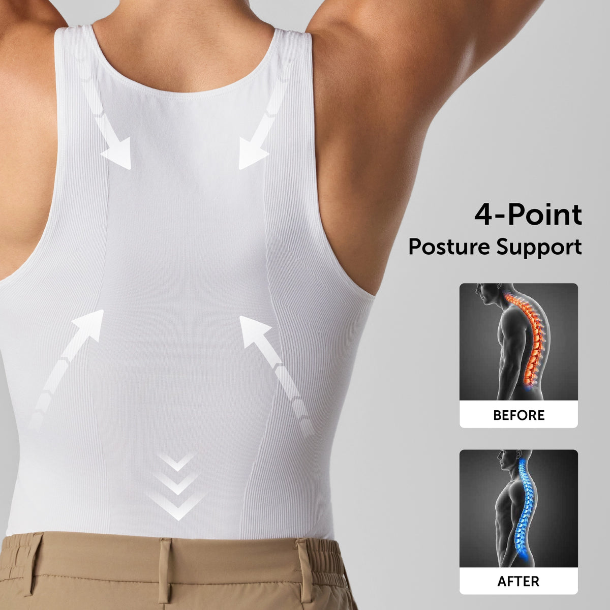 Sculpt Shapewear Vest - Polar White