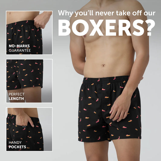 Splash Cotton Boxers - Surfer Black - XYXX Crew
