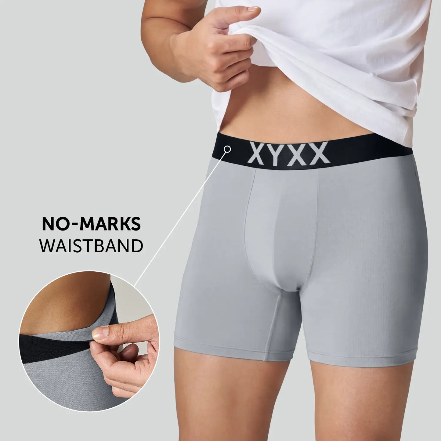 Alpha Tactel Boxer Briefs - Ash Grey