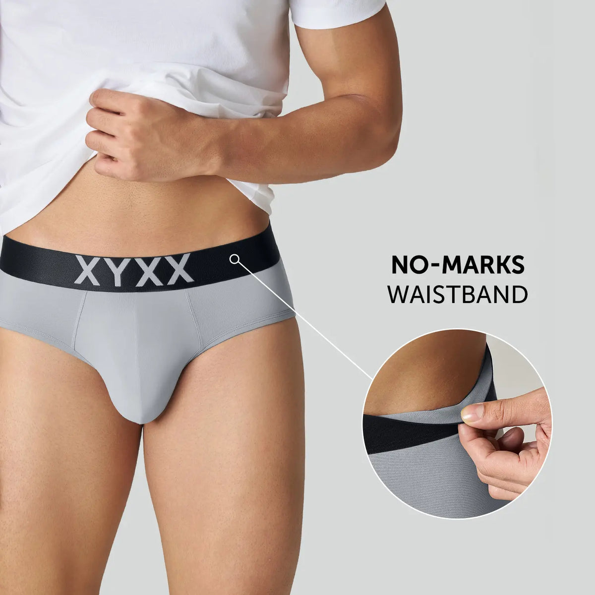 Alpha Tactel Briefs - Ash Grey