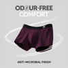Aero Silver Cotton Trunks Plum Red