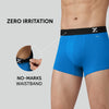Aero Silver Cotton Trunks Pacific Blue