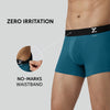 Aero Silver Cotton Trunks Green Emerald