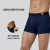 Aero Silver Cotton Trunks Midnight Blue