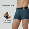 Aero Silver Cotton Trunks Steel Blue