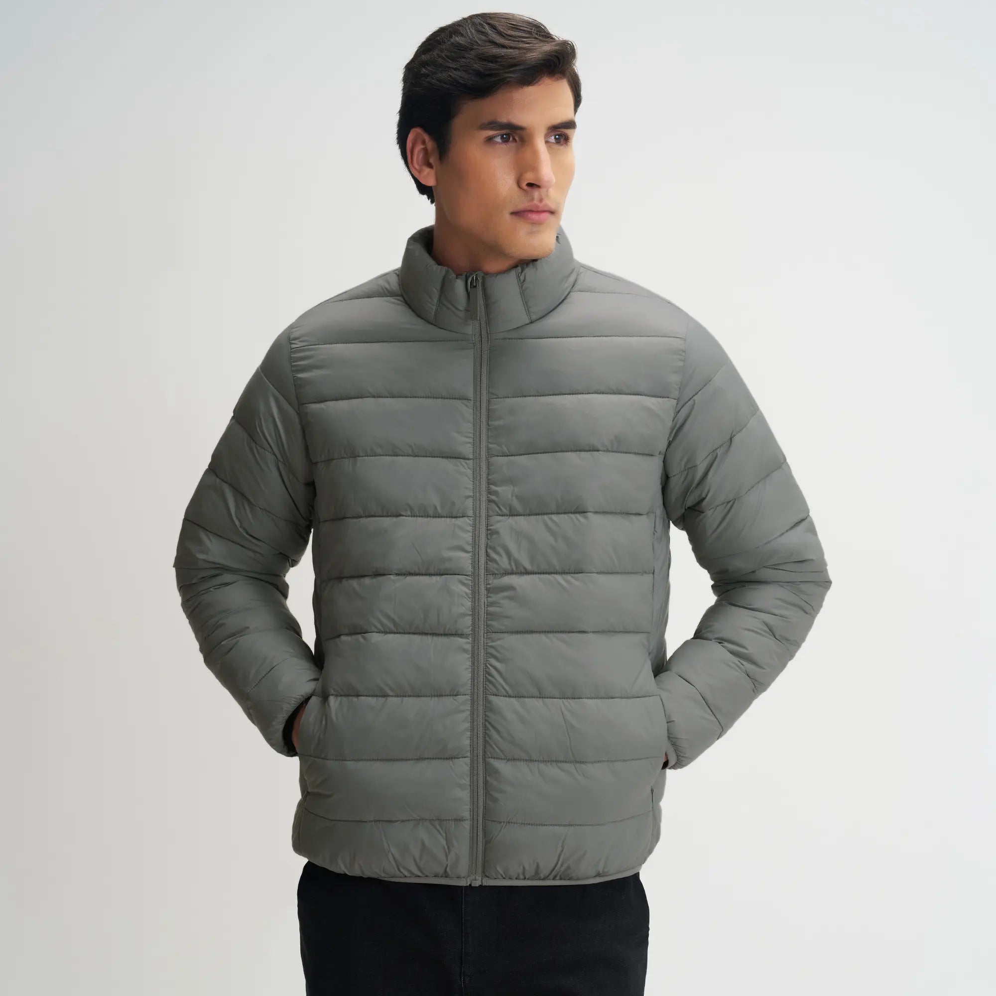 Ultra-Light Puffer Jacket - Ash Grey