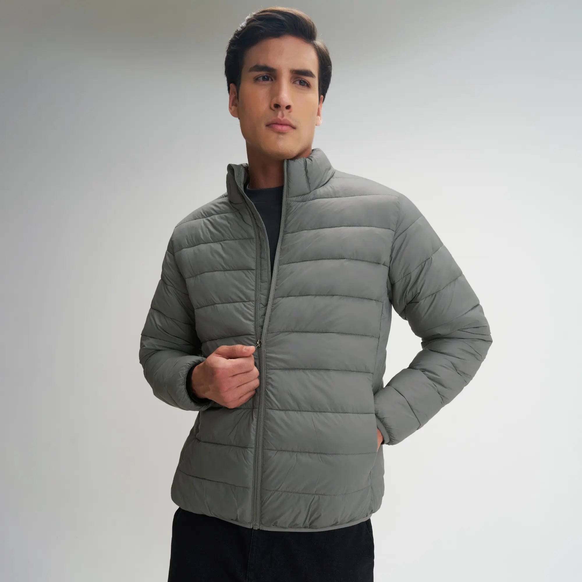 Ultra-Light Puffer Jacket - Ash Grey