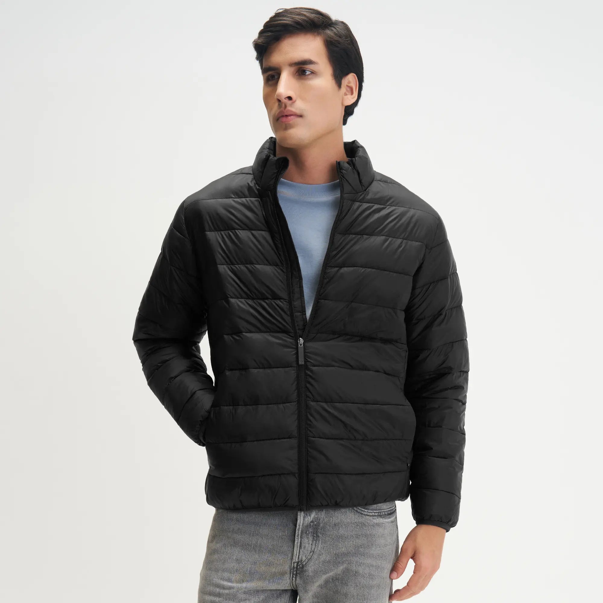 Ultra-Light Puffer Jacket - Charcoal Black