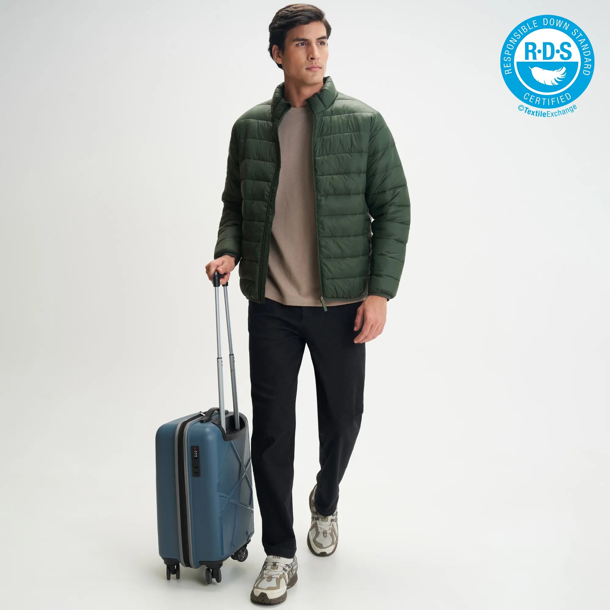 Ultra-Light Puffer Jacket - Olive Green