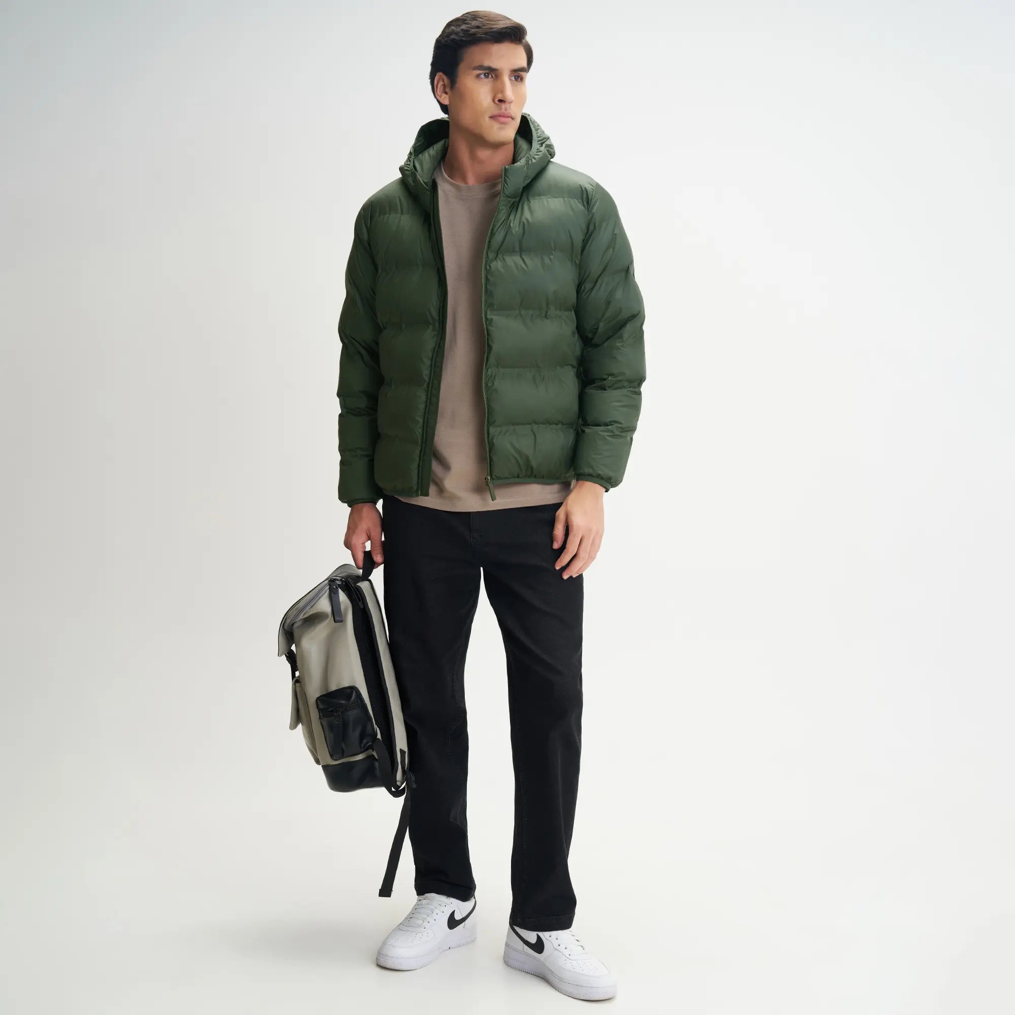 Ultra-Warm Puffer Jacket- Army Green