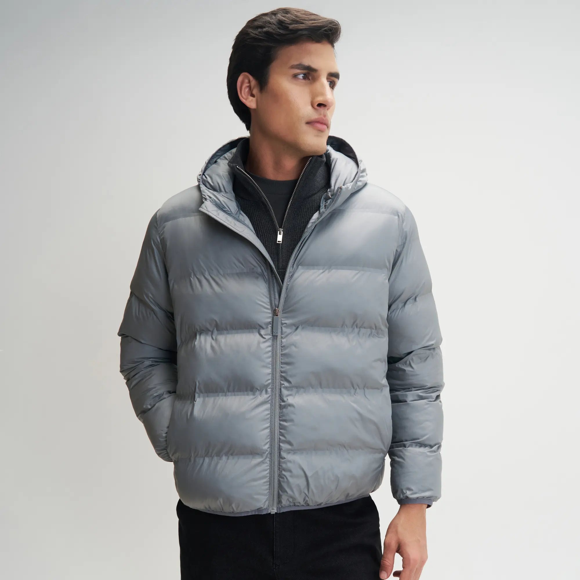 Ultra-Warm Puffer Jacket - Ash Grey