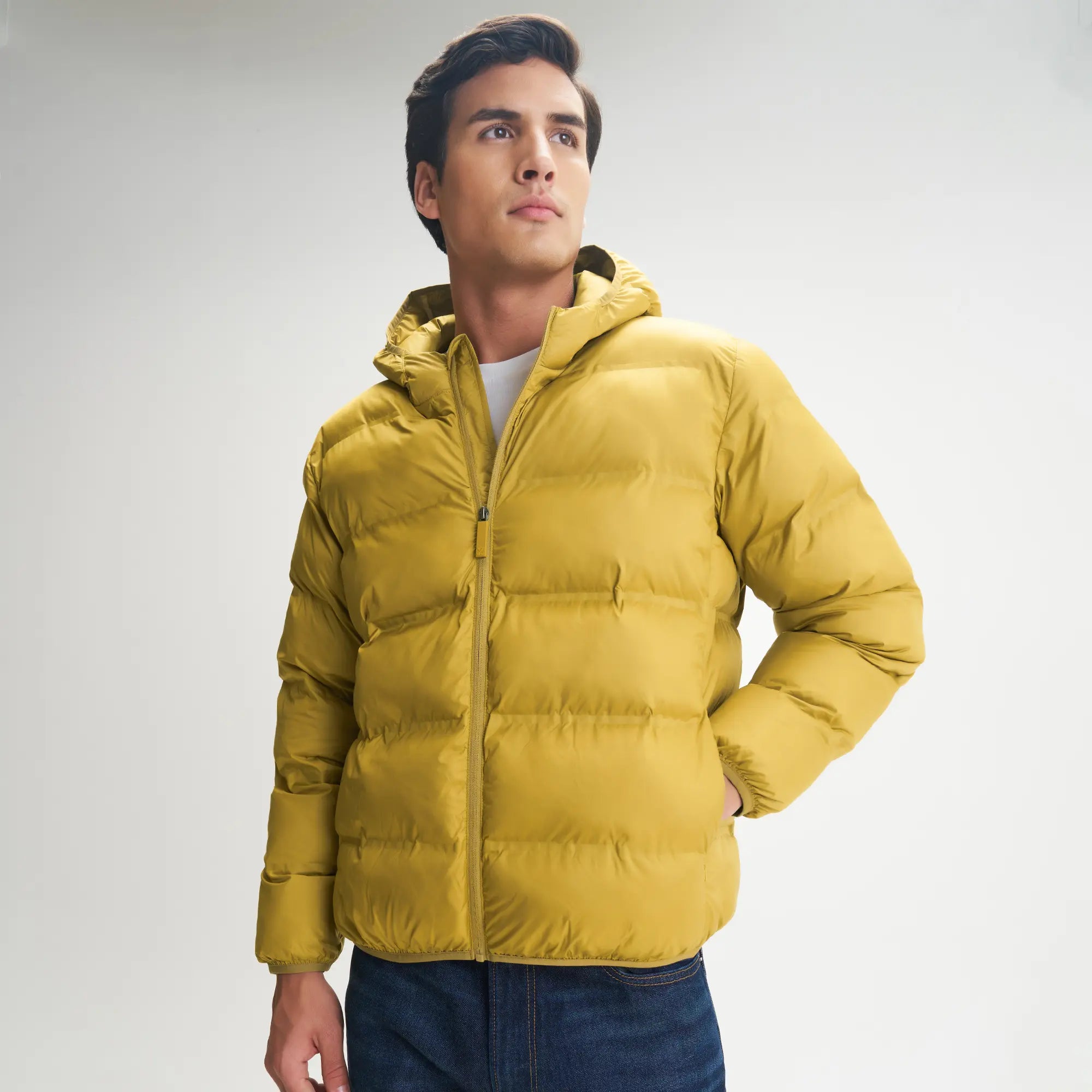 Ultra-Warm Puffer Jacket - Ochre Yellow