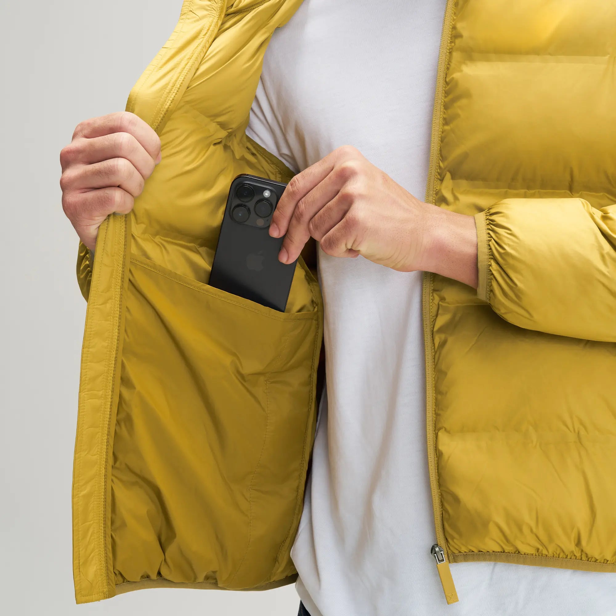 Ultra-Warm Puffer Jacket - Ochre Yellow