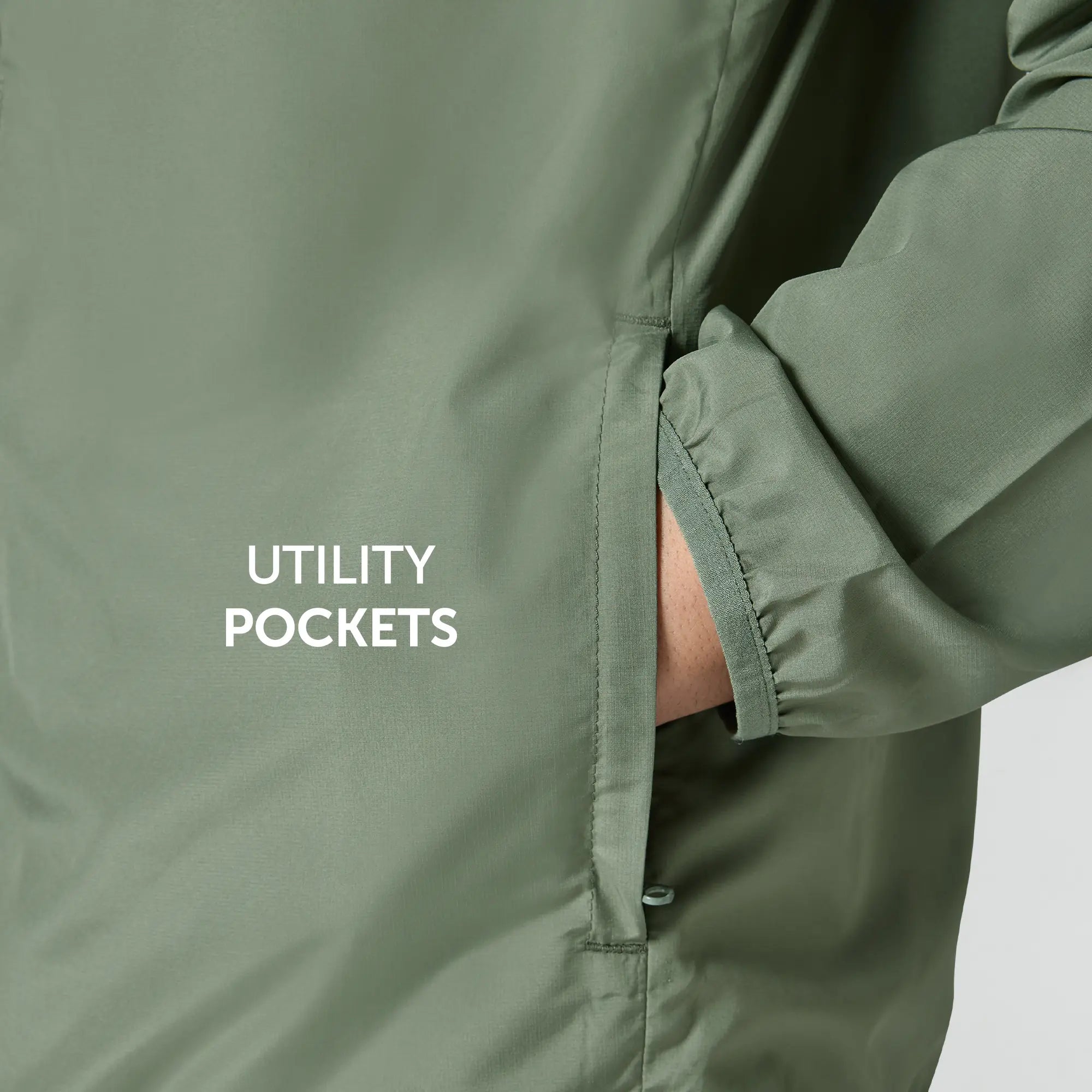 Ozone Polyester Parka Jacket - Sage Green