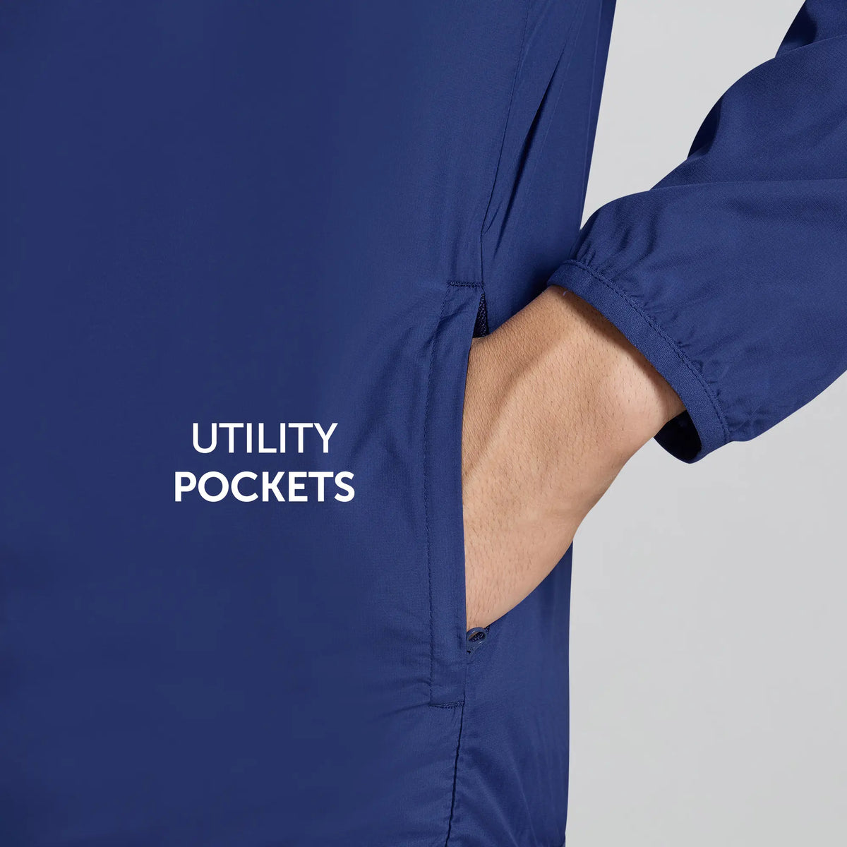 Ozone Polyester Parka Jacket - Estate Blue