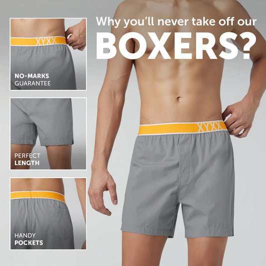 Volt Cotton Boxer Ash Grey - XYXX Crew
