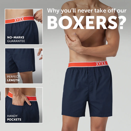 Volt Cotton Boxer Navy Blue - XYXX Crew