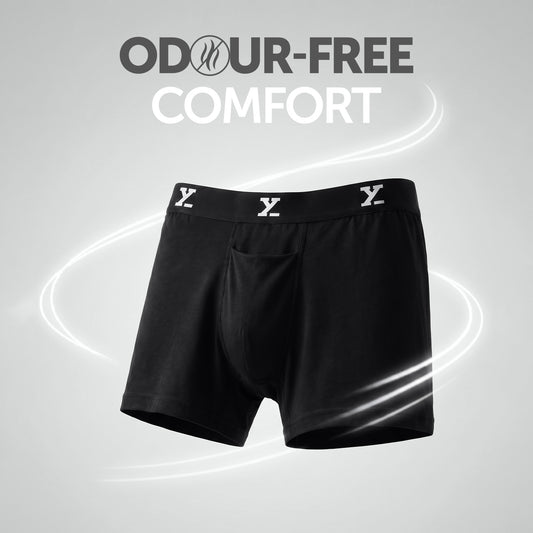 Super Combed Cotton-Modal Boxer Briefs - Black Knight