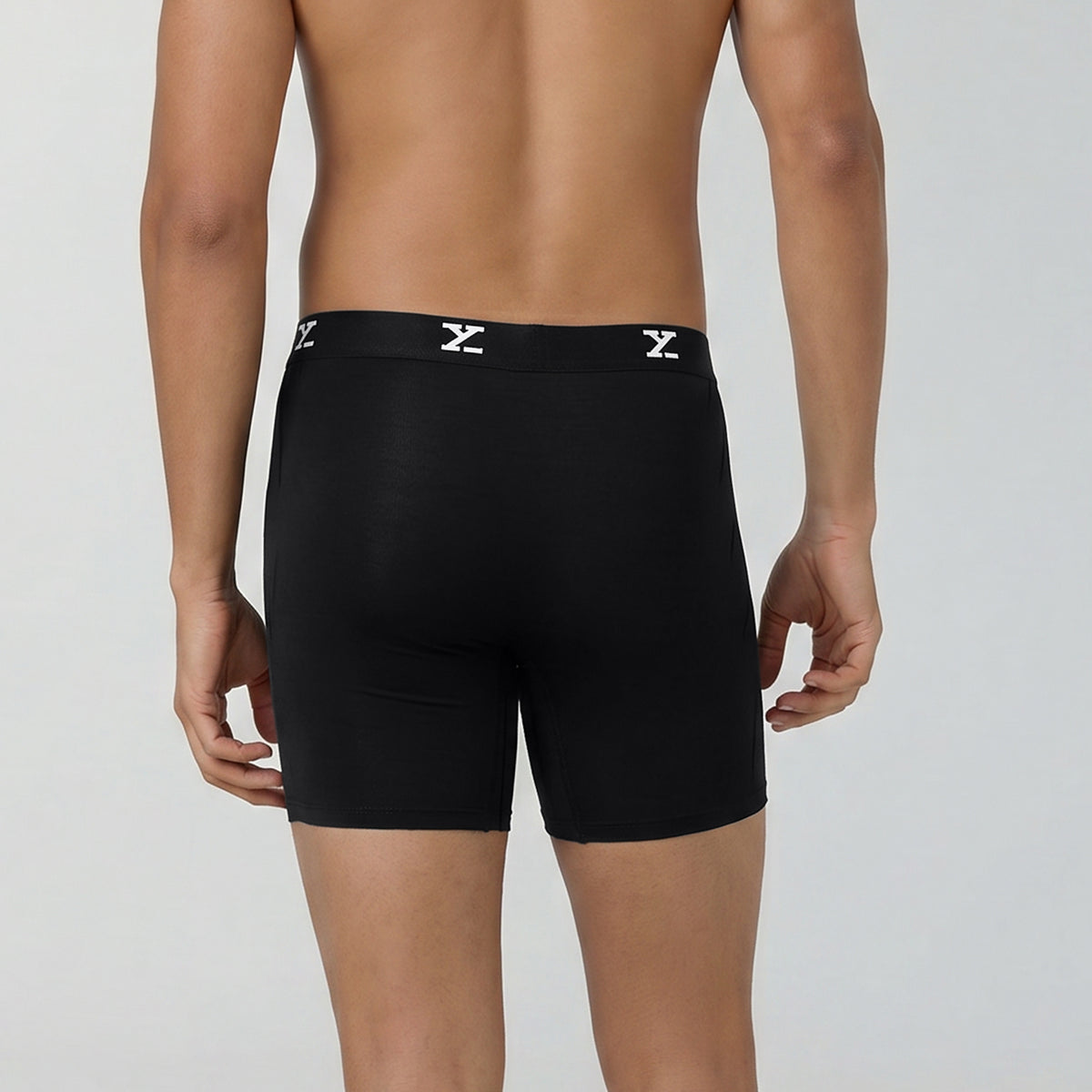 Super Combed Cotton-Modal Boxer Briefs - Black Knight