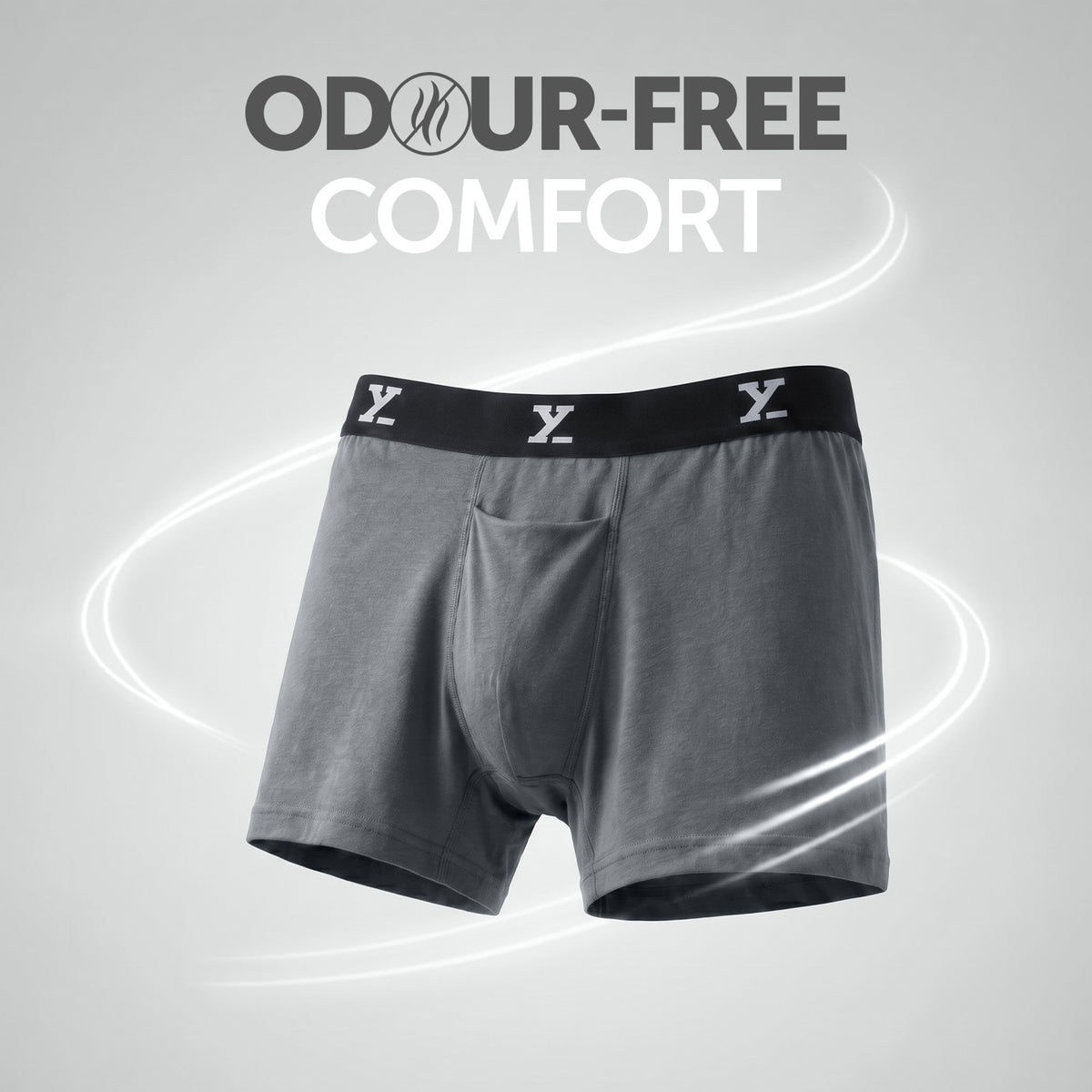 Super Combed Cotton-Modal Boxer Briefs - Charcoal Grey