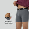 Super Combed Cotton-Modal Boxer Briefs - Charcoal Grey