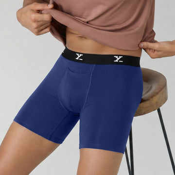 Super Combed Cotton-Modal Boxer Briefs - Imperial Blue