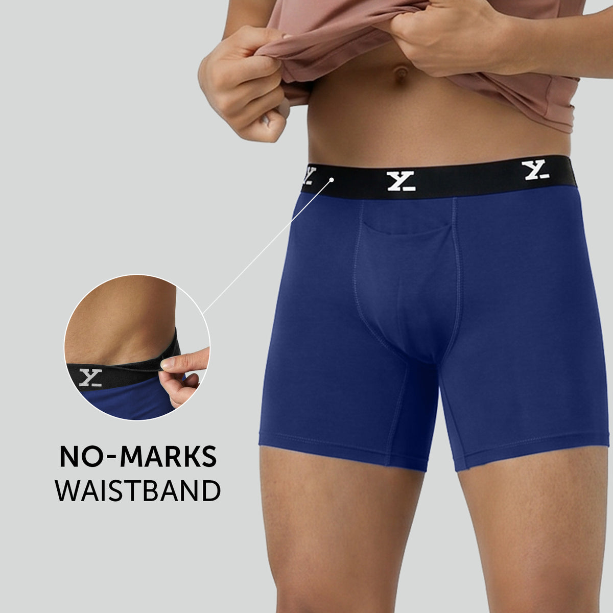 Super Combed Cotton-Modal Boxer Briefs - Imperial Blue