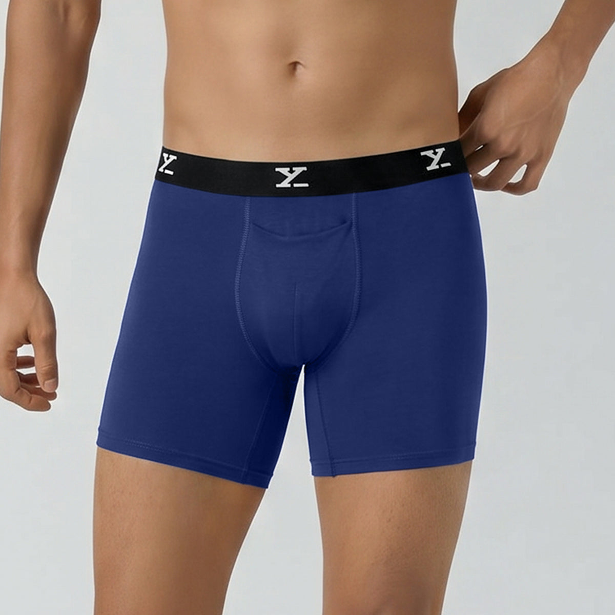 Super Combed Cotton-Modal Boxer Briefs - Imperial Blue