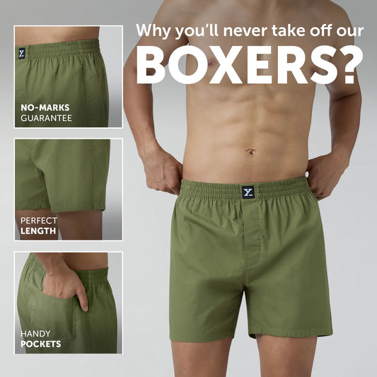 Pace Cotton Boxer Army Green