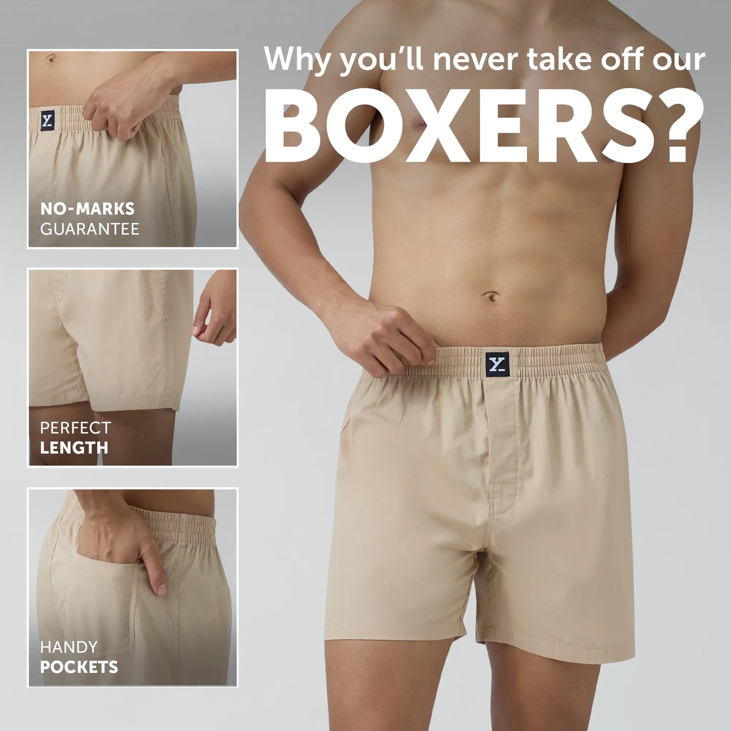 Pace Cotton Boxer Tan Brown