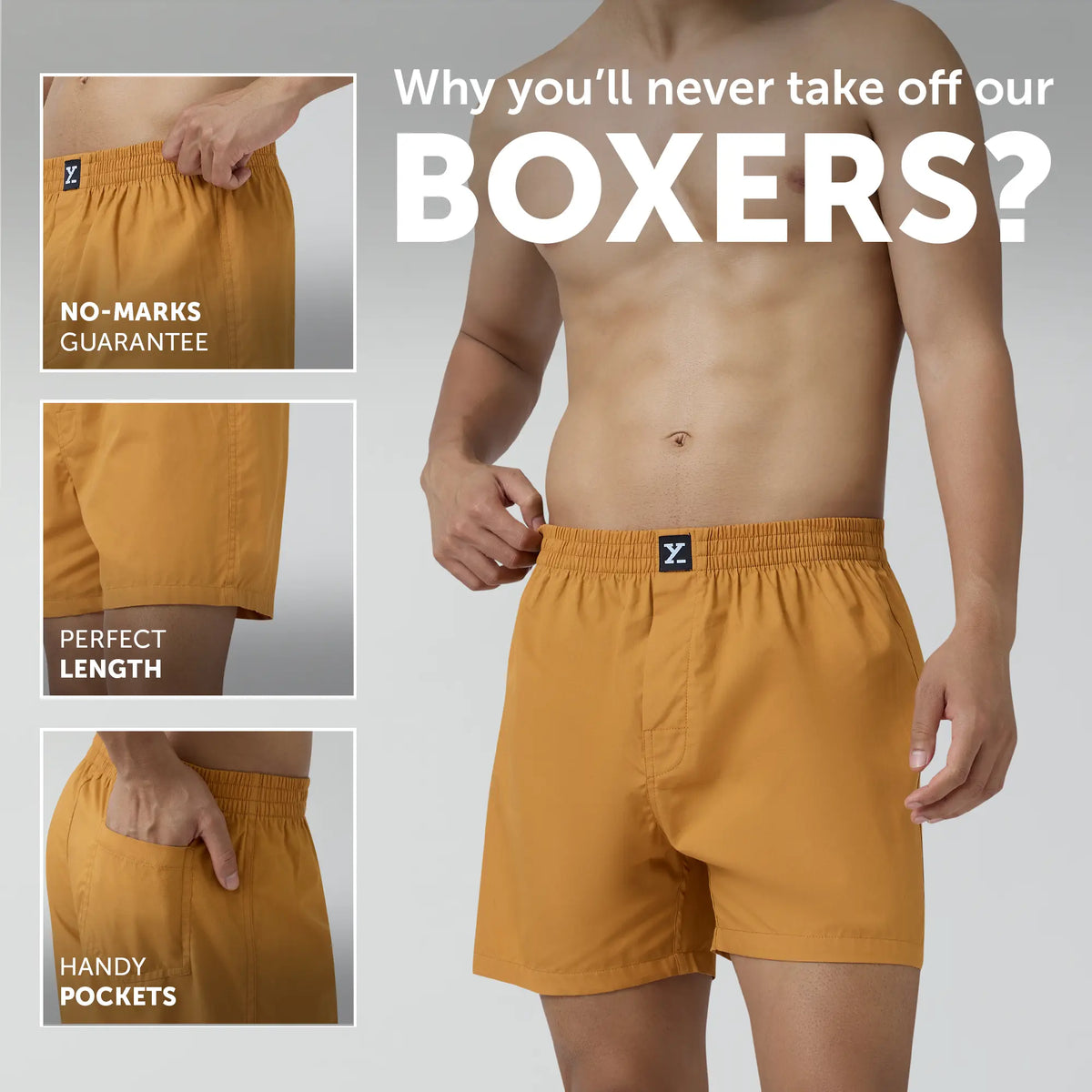 Pace Cotton Boxer Honey Orange
