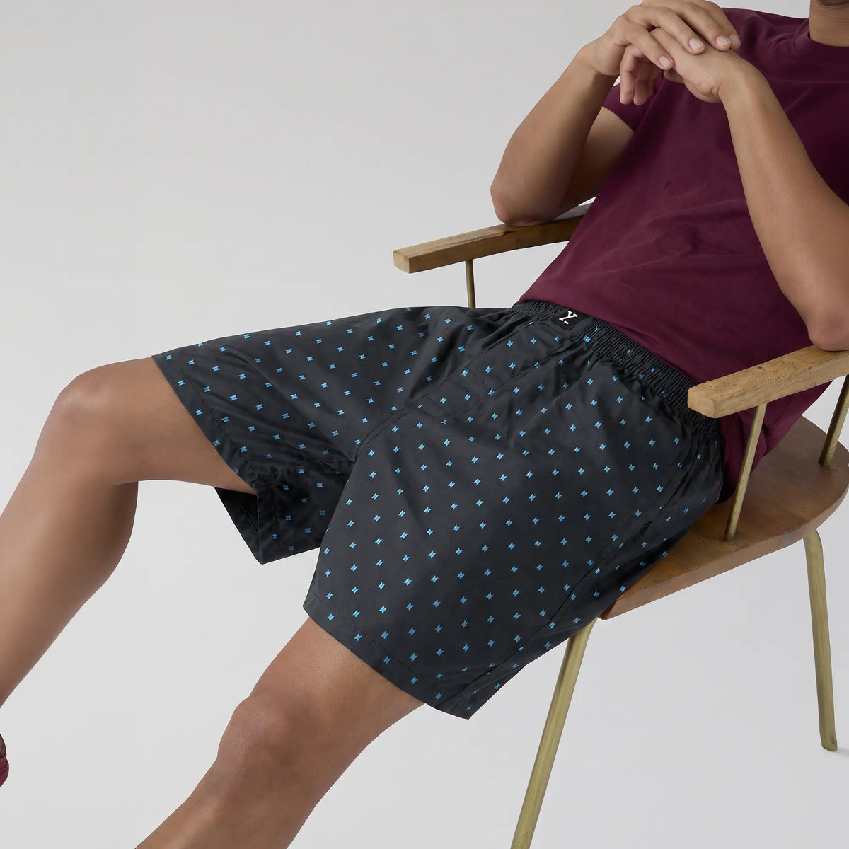 Ultra-Breathable Cotton Boxer Shorts - Boxy Black