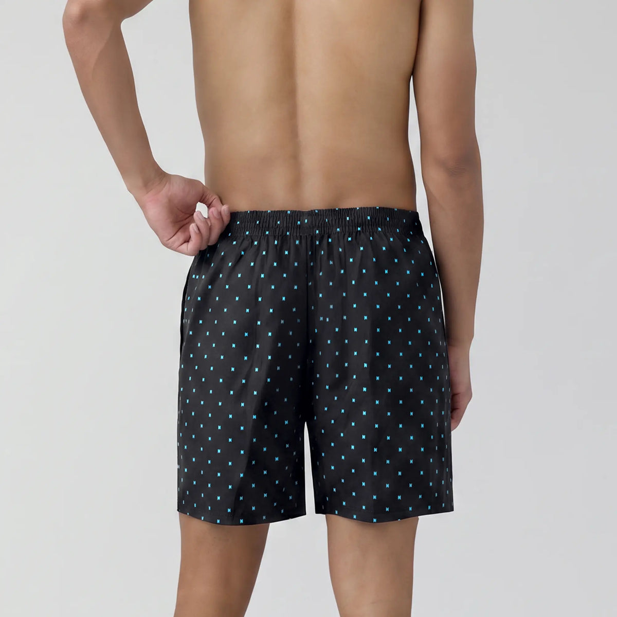 Ultra-Breathable Cotton Boxer Shorts - Boxy Black