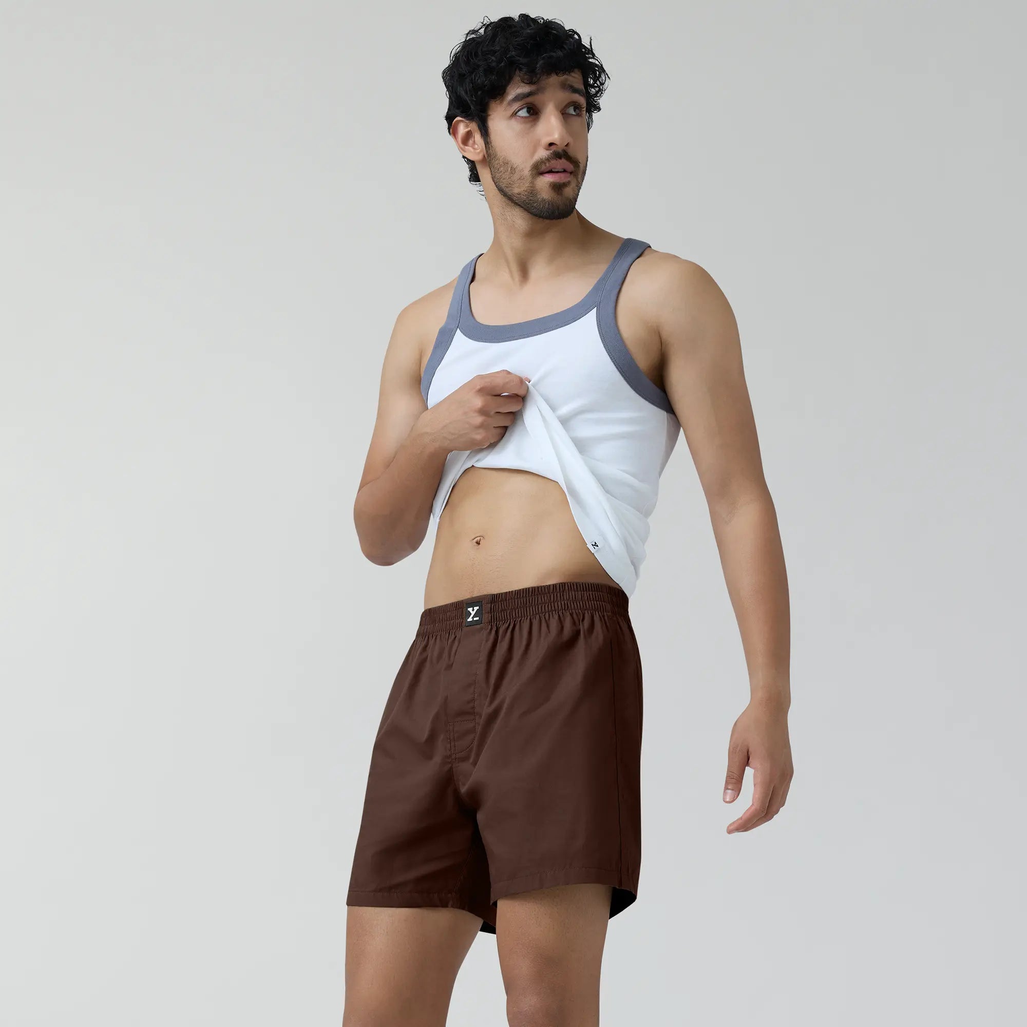Solid Inner Boxers - Espresso Brown
