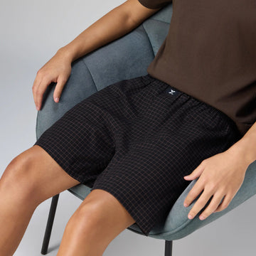 Printed Outer Boxers - Mocha Black