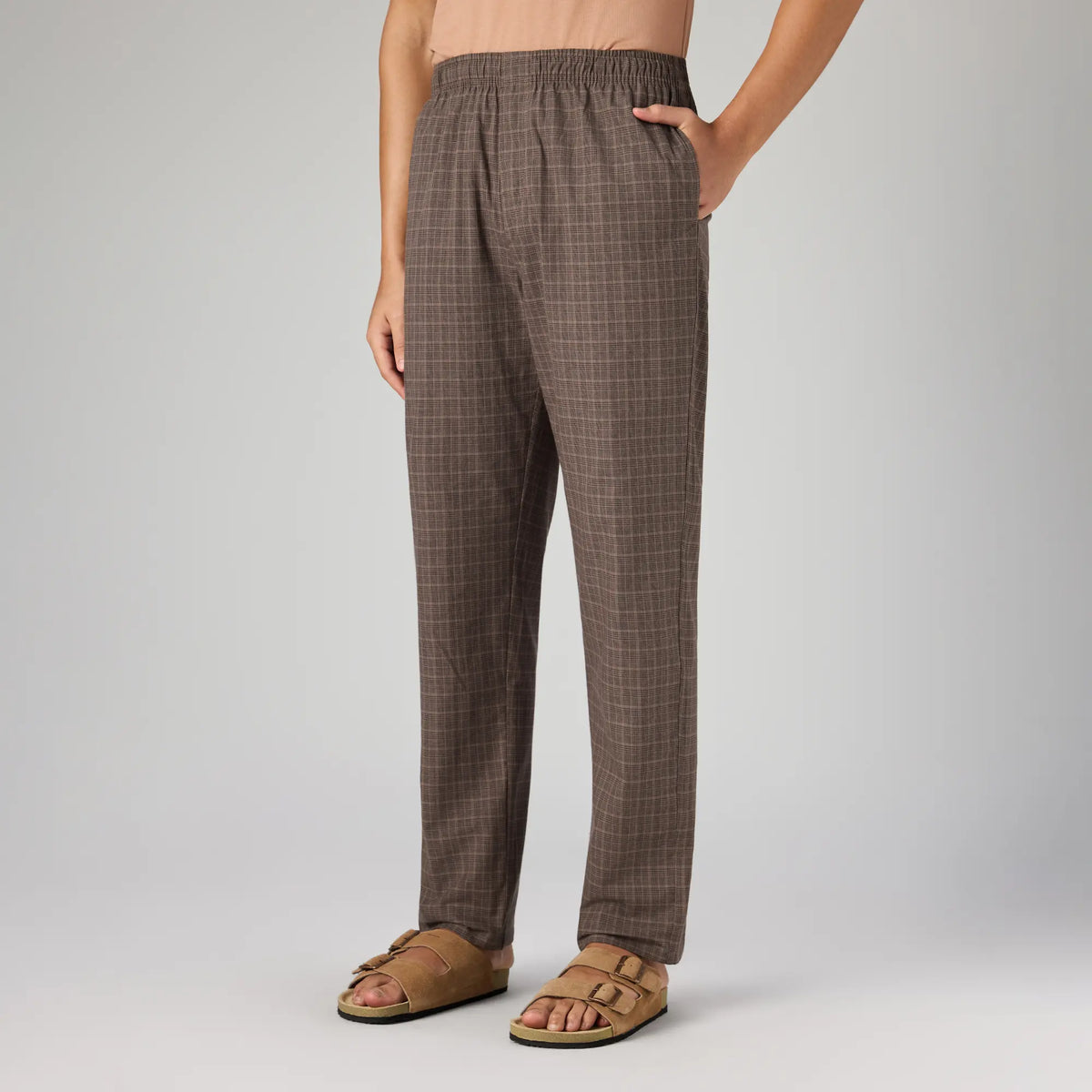 Cotton Printed Pyjamas - Walnut Brown