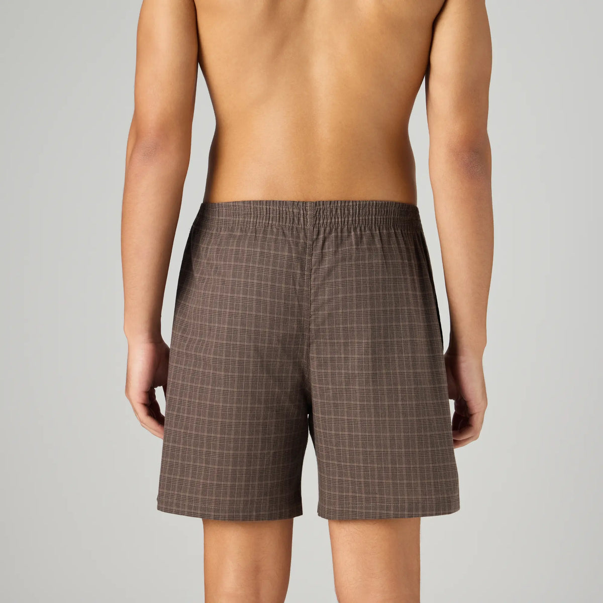 Printed Outer Boxers - Walnut Brown