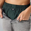 Printed Outer Boxers - Forest Green