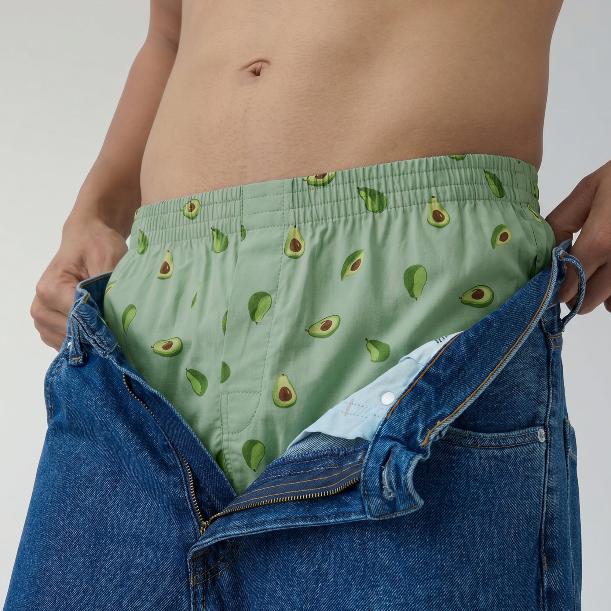 Printed Inner Boxers - Avocado Green